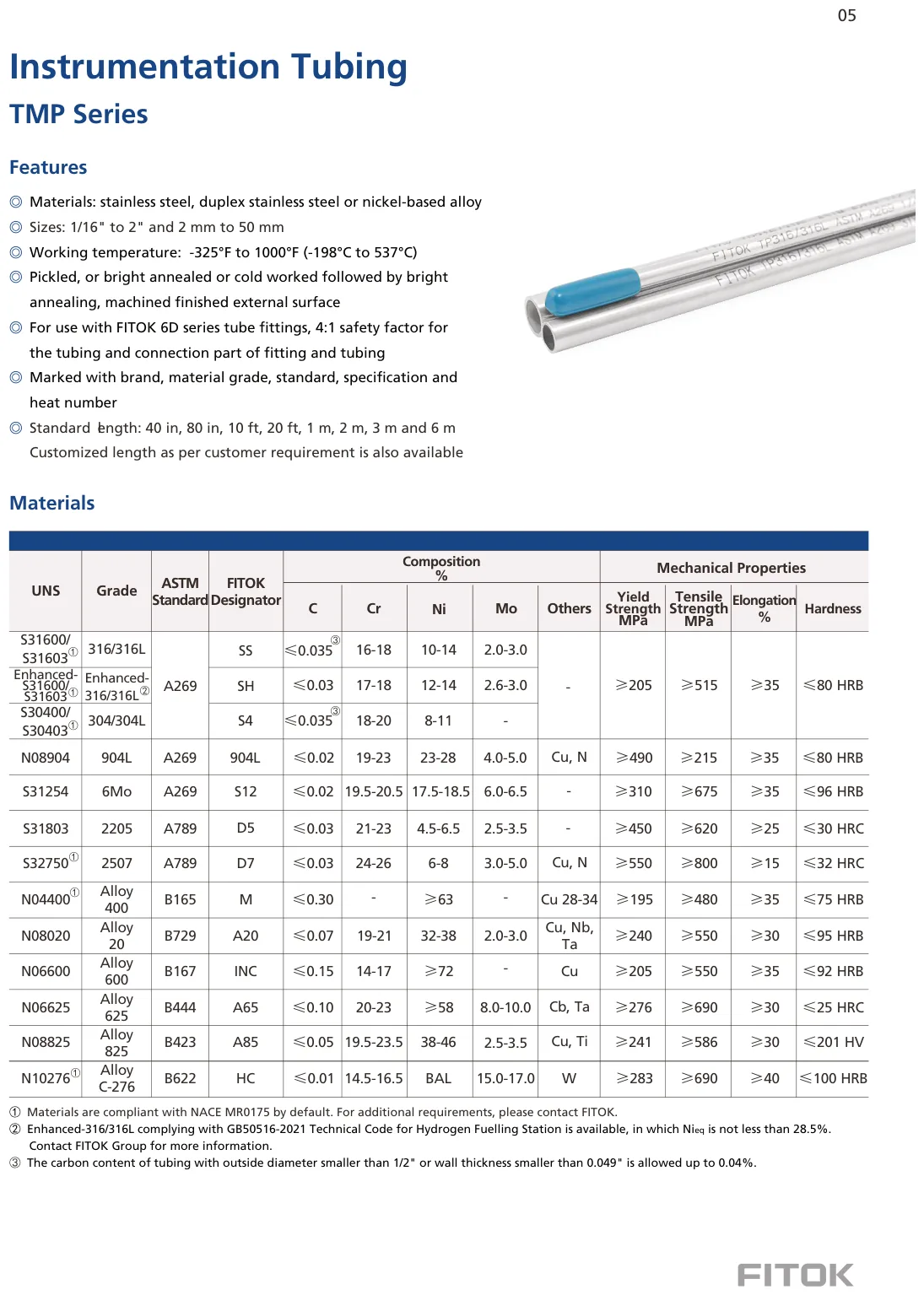 Instrumentation Tubing (Catalog)
