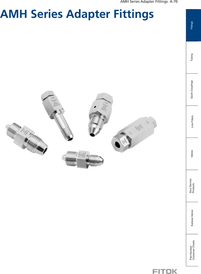 Medium and High Pressure Adapter Fittings, AMH Series