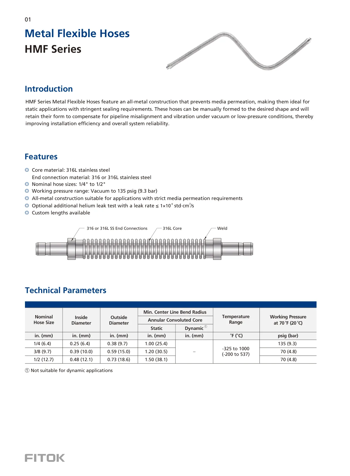Metal Flexible Hoses, HMF Series