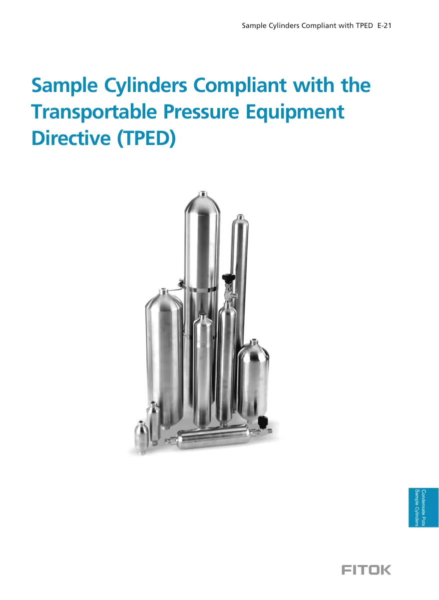 TPED-Compliant Sample Cylinders