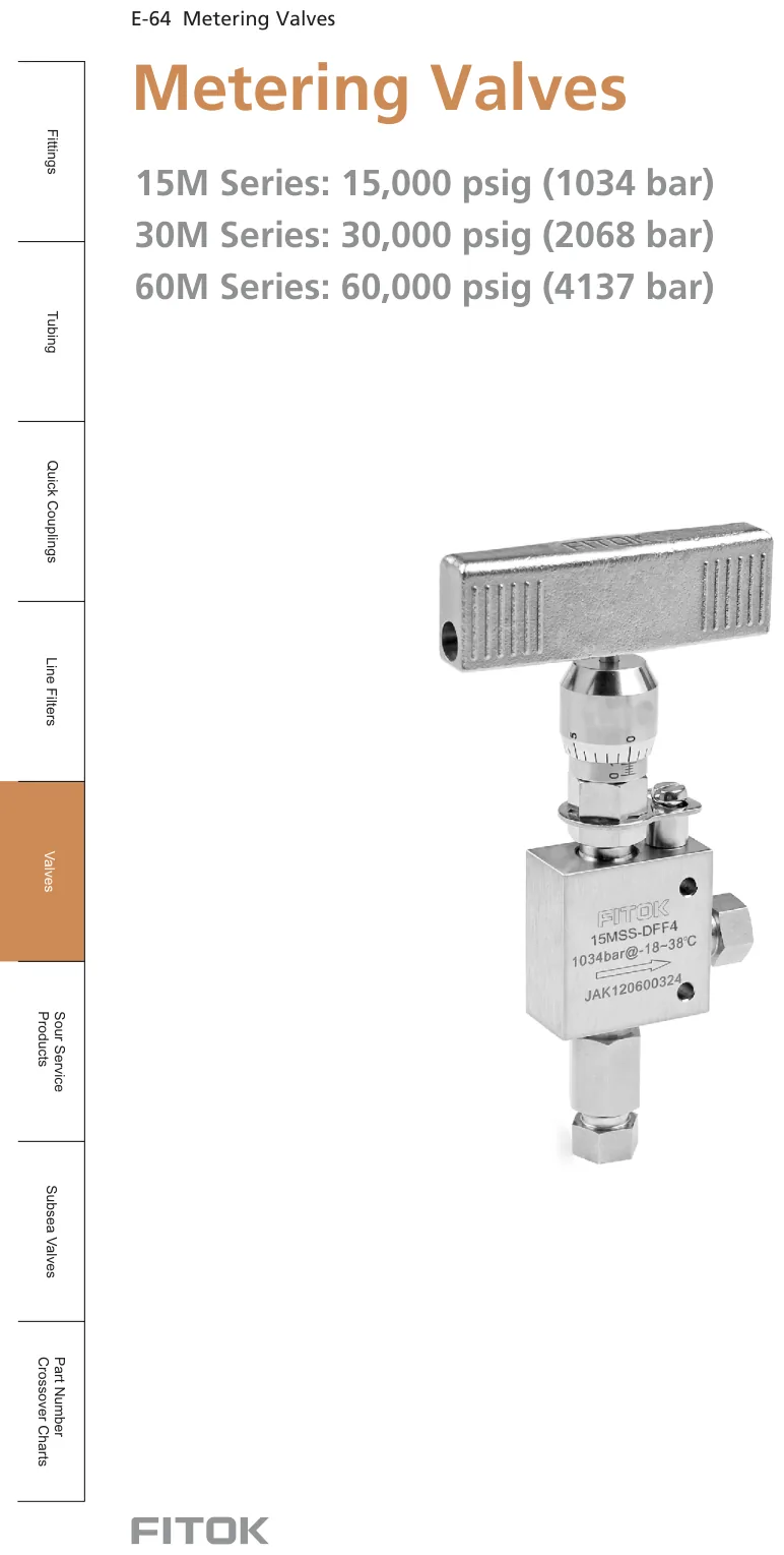 Medium & High Pressure Metering Valves (Catalog)