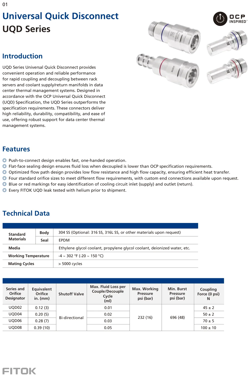Universal Quick Disconnect, UQD Series (Catalog)
