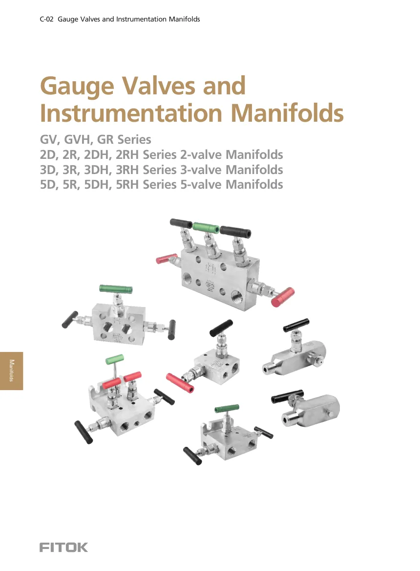 2-Valve Manifolds, 2D, 2R, 2DH, and 2RH Series